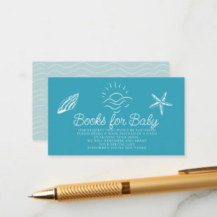 Bald sehen wir uns wieder Blaues Baby Shower Buch Begleitkarte