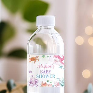 Bald sehen wir uns wieder, Ozean-Baby-Party Wasserflaschenetikett