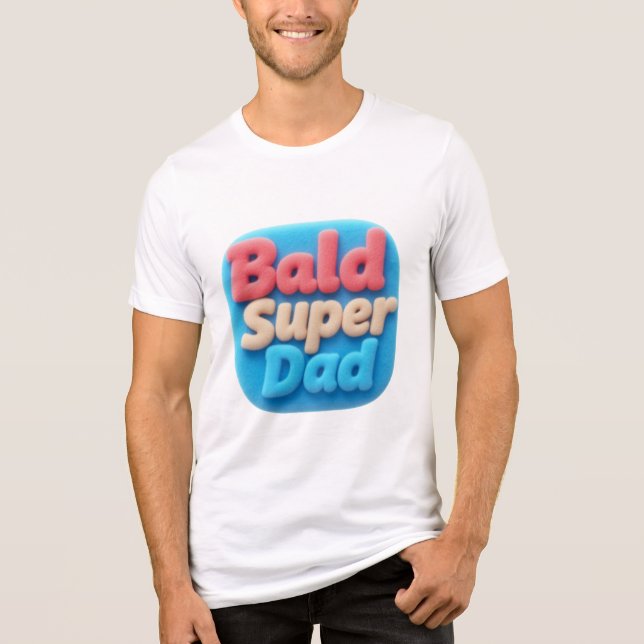 Bald Super Papa Tri-Blend Shirt (Vorderseite)