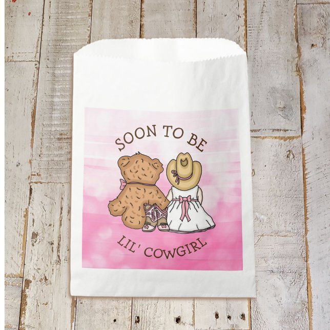 Bald, um Lil'Cowgirl Baby Dusche Pink. Geschenktütchen (Von Creator hochgeladen)