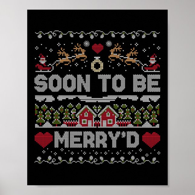 Bald, um Merry'd Matching lustigen Verlobten Paar  Poster (Vorne)