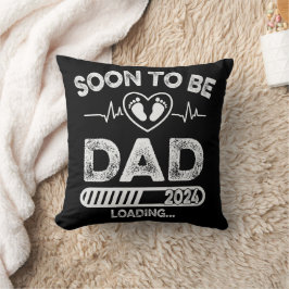 Bald um Papa Est 2024 Vatertag Kissen