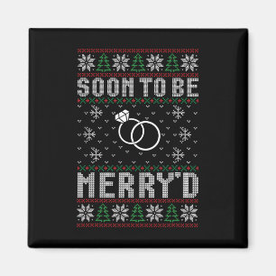 Bald, um Verheiratet sein frohe Weihnachtsbräune G Magnet