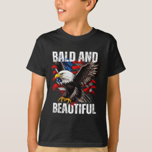 Bald und schön 4. Juli Unabhängigkeitstag Ameri T-Shirt