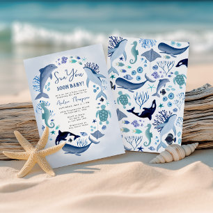 Bald unter dem Meer, Baby Shower Junge Einladung