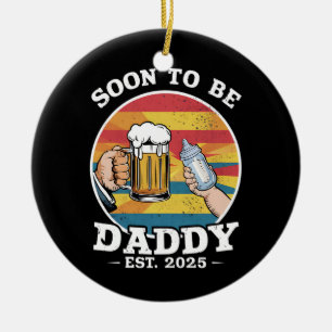 Bald Vater 2025 Erster Vater 2025 Retro Keramik Ornament