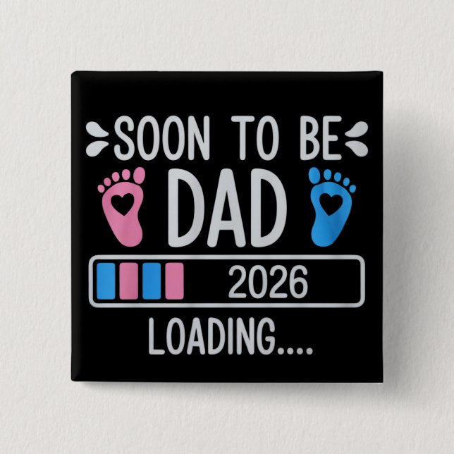 Bald Vater 2026 Schwangerschaftsankündigung wird g Button (Vorderseite)