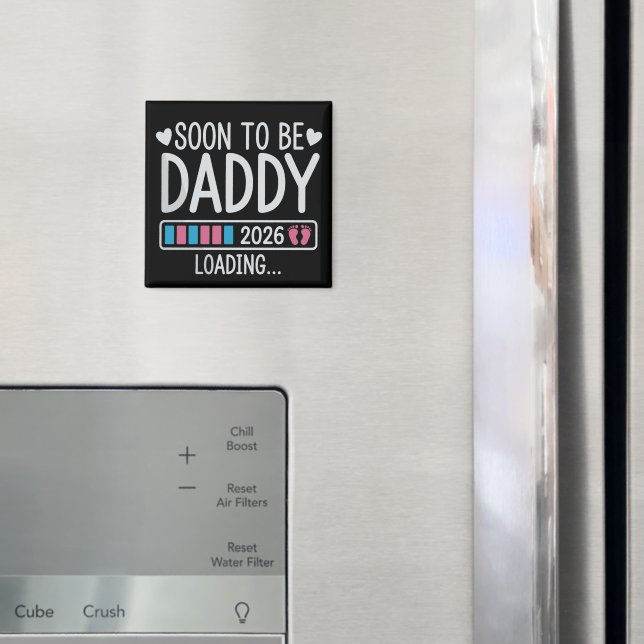 Bald Vater 2026 Schwangerschaftsankündigung wird g Magnet (In Situ (Kühlschrank))