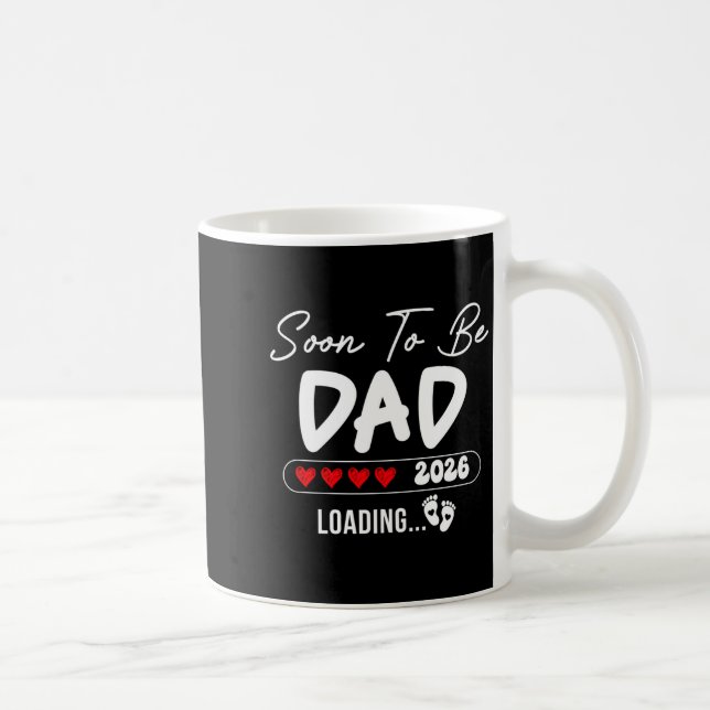 Bald Vater 2026 Wird Zum Vater Befördert Est 20 Kaffeetasse (Rechts)