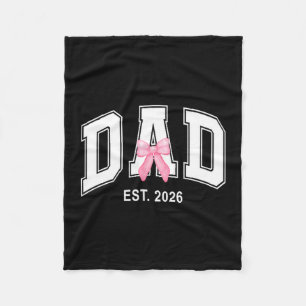 Bald Vater einer Baby-Girl 2026 rosa Coquette Fleecedecke
