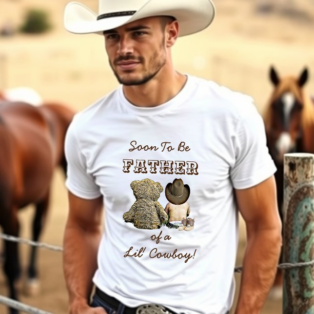 Bald, Vater eines Lil' Cowboy & Teddy Bären zu sei T-Shirt (Von Creator hochgeladen)