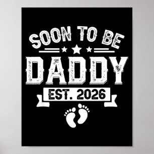 Bald Vater Est. 2026 Vatertag Erstes Mal Poster