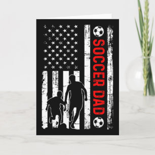 Bald Vater Wird Zum Fußballvater Retro Amerikanisc Karte