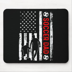 Bald Vater Wird Zum Fußballvater Retro Amerikanisc Mousepad