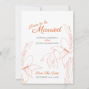 Bald verheiratet botanica Art gladiolus orange Save The Date