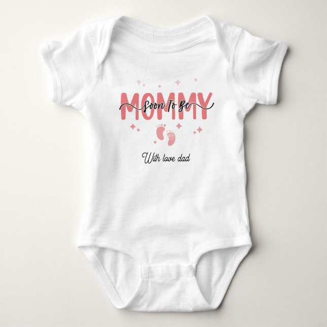 Bald werdende Mama Baby Strampler (Vorderseite)