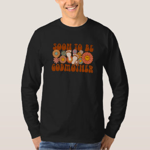Bald werdende Patentante Groovy Schwangerschaft Ge T-Shirt