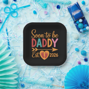 Bald werdender Vater 2026 Schwangerschaftsankündig Pappteller