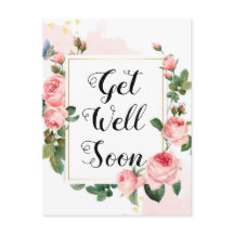 bald wieder gesund werden, Aquarellfarben-Hintergr