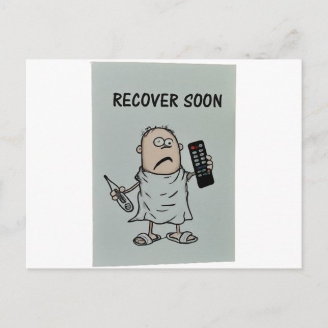 bald wieder gesund werden postkarte (Vorderseite)