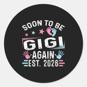 Bald wieder Gigi, voraussichtlich 2026 Vintage Gig Runder Aufkleber
