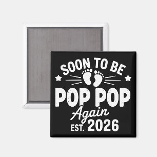 Bald wieder Opa Opa est. 2026 Schwangerschaft Magnet