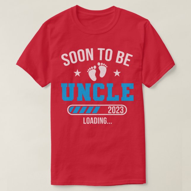 Bald wird ab Ende 2023 Uncle Loading für Schwanger T-Shirt (Design vorne)