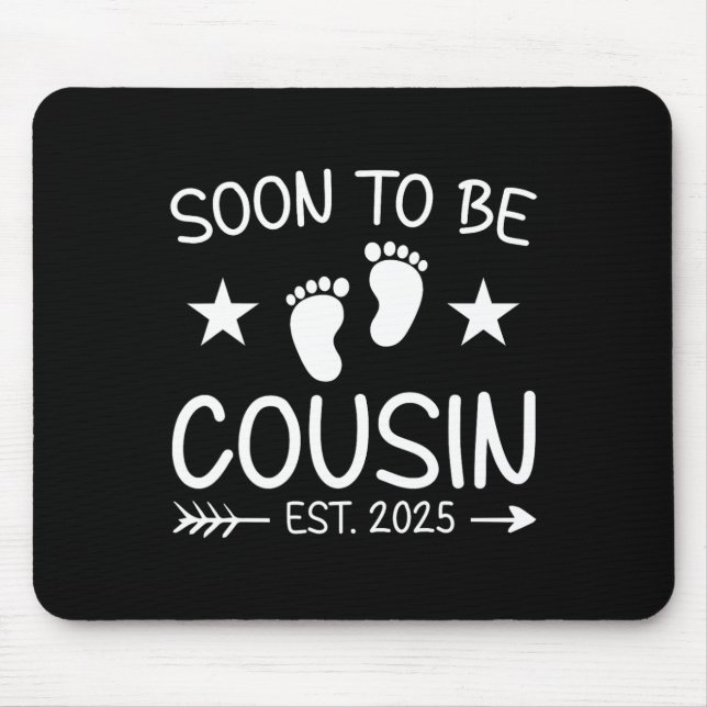 Bald wird Cousin Est 2025 Niedliche Schwangerschaf Mousepad (Vorne)