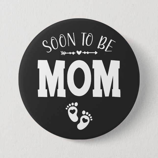 Bald wird die Mama zur Mama-Runde gefördert Button (Vorderseite)