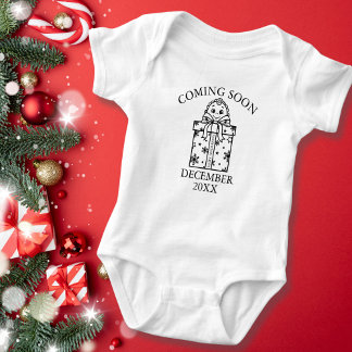 Bald wird die Weihnachtsschwangerschaft bekannt Baby Strampler