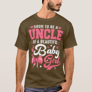 Bald wird ein Onkel eines schönen Baby Girl Gender T-Shirt