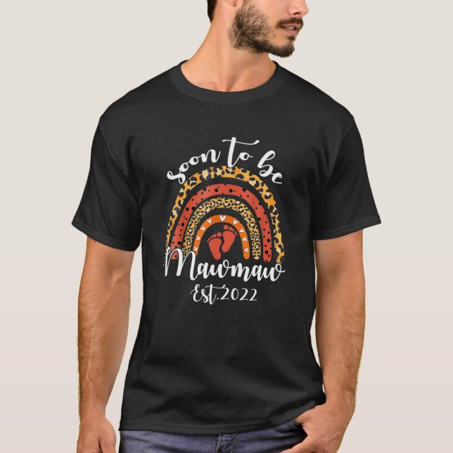 Bald wird Mawmaw Est 2022 Regenbogen Leopard Mutte T-Shirt (Vorderseite)