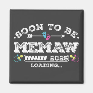 Bald wird Memaw 2025 Loading Square Magnet
