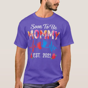 Bald wird Mommy Est 2022 Schwangerschaftsankündigu T-Shirt