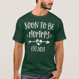 Bald wird Mommy Est 2023 Schwangerschaftsankündigu T-Shirt