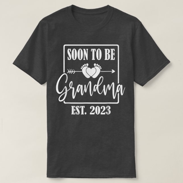 Bald wird Oma 2023 glücklicher Muttertag  T-Shirt (Design vorne)