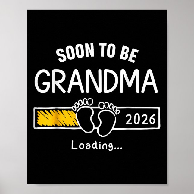 Bald wird Oma 2026 Ankündigung der Schwangerschaft Poster (Vorne)
