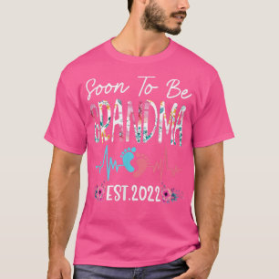 Bald wird Oma Est 2022 die Funny Floral Mutter's T-Shirt