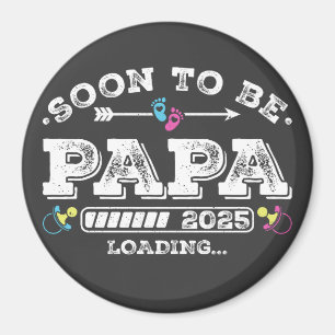 Bald wird Papa-2025-Ladekreis Magnet