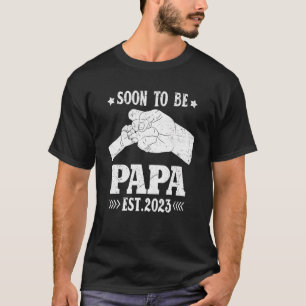 Bald wird Papa Est 2023 Schwangerschaftsankündigun T-Shirt