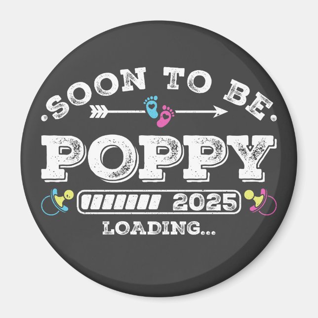 Bald wird Poppy 2025 Ladekreis Magnet (Vorne)