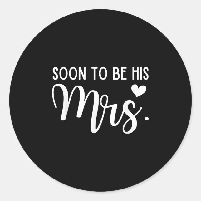 Bald wird seine Frau Bride &amp; Groom Matching Co Runder Aufkleber (Vorderseite)