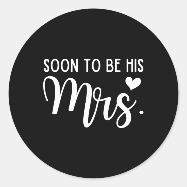 Bald wird seine Frau Bride und Groom Matching Coup Runder Aufkleber (Vorderseite)