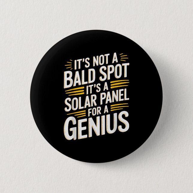 Bald-Zitat für Bald-Männer Vater und Haarausfall B Button (Vorderseite)