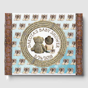 Bald zu b Lil "Cowboy Baby Shower Guestbook Gästebuch