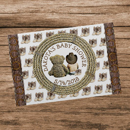 Bald zu b Lil "Cowboy Baby Shower Guestbook Gästebuch