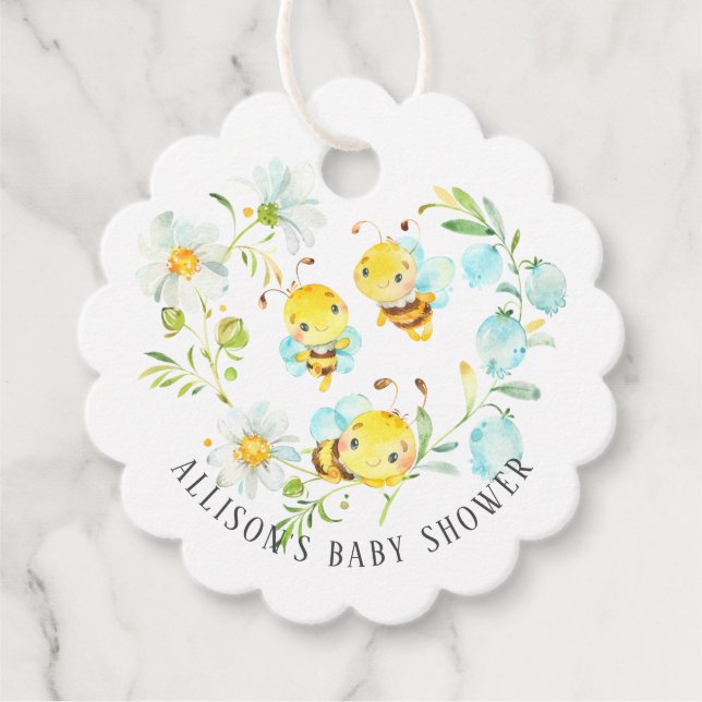 Bald zu Bekleidungsfamilie von 3 Baby Shower Fevor Geschenkanhänger (Vorderseite)