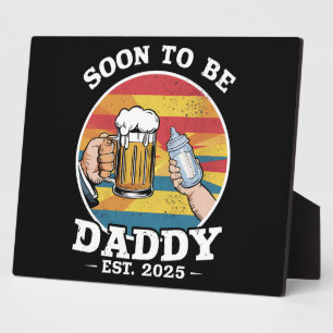Bald zu Daddy 2025 erste Daddy 2025 Retro Fotoplatte