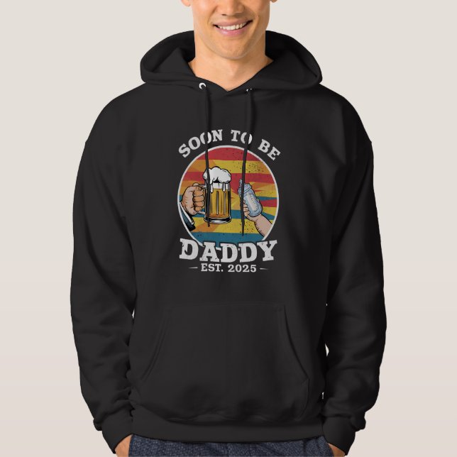 Bald zu Daddy 2025 erste Daddy 2025 Retro Hoodie (Vorderseite)