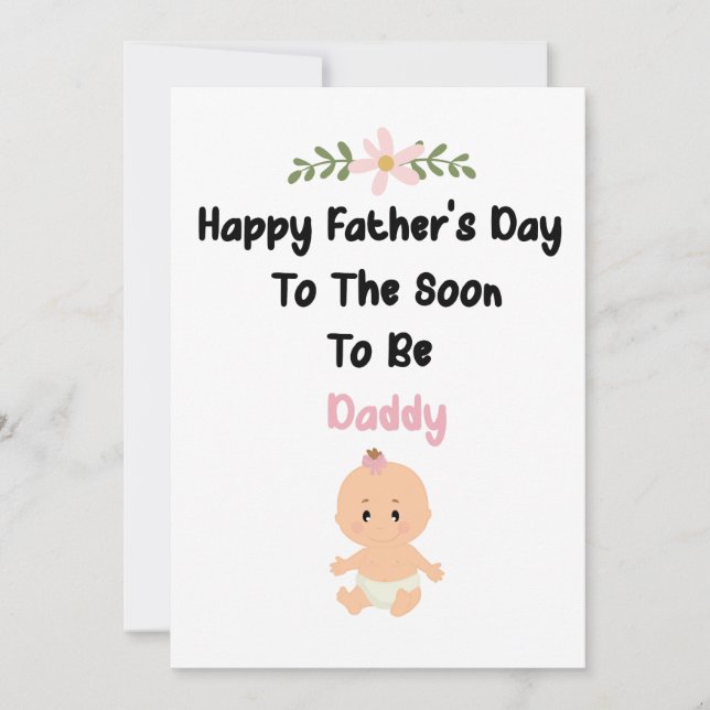 Bald zu Daddy Card Feiertagskarte (Vorderseite)